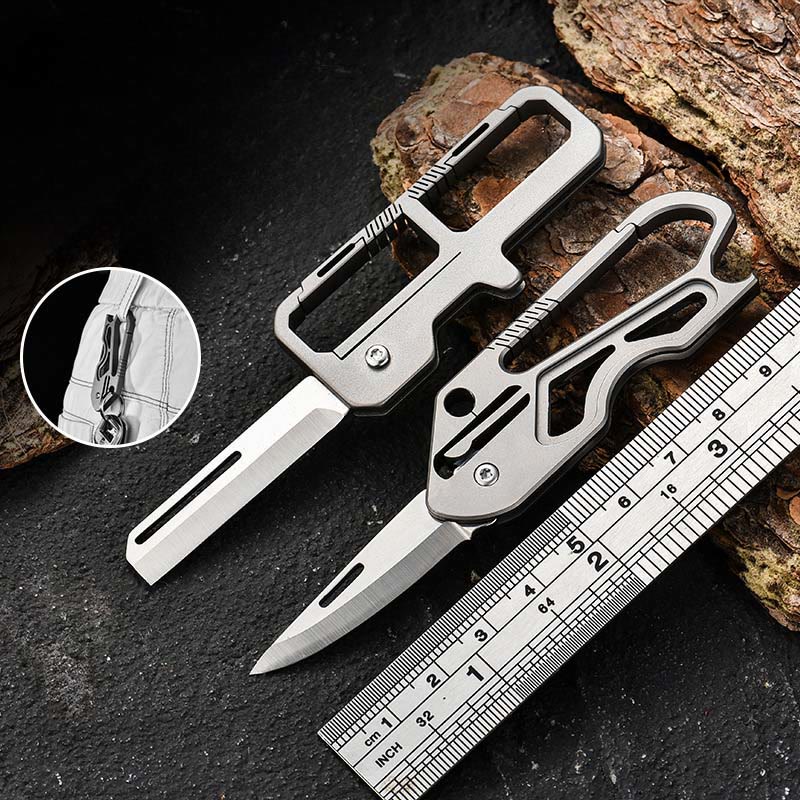 Portable Outdoor EDC-Tool Folding Knife Keychain - image 3