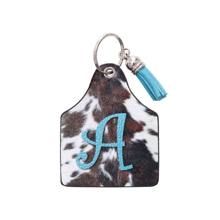 Vintage Western Farm Cow Pattern&Letter Printed Leather Keychain - A - image 3