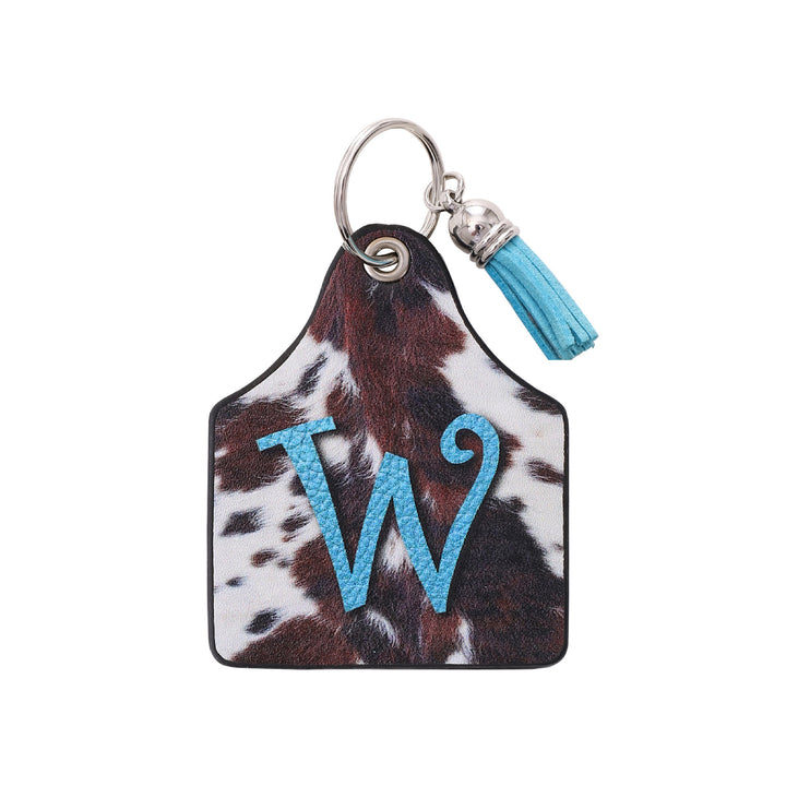 Vintage Western Farm Cow Pattern&Letter Printed Leather Keychain - W - image 19