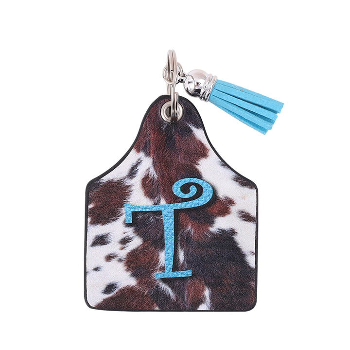 Vintage Western Farm Cow Pattern&Letter Printed Leather Keychain - T - image 18