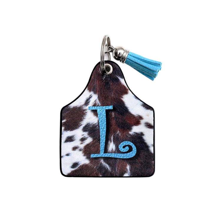 Vintage Western Farm Cow Pattern&Letter Printed Leather Keychain - L - image 12