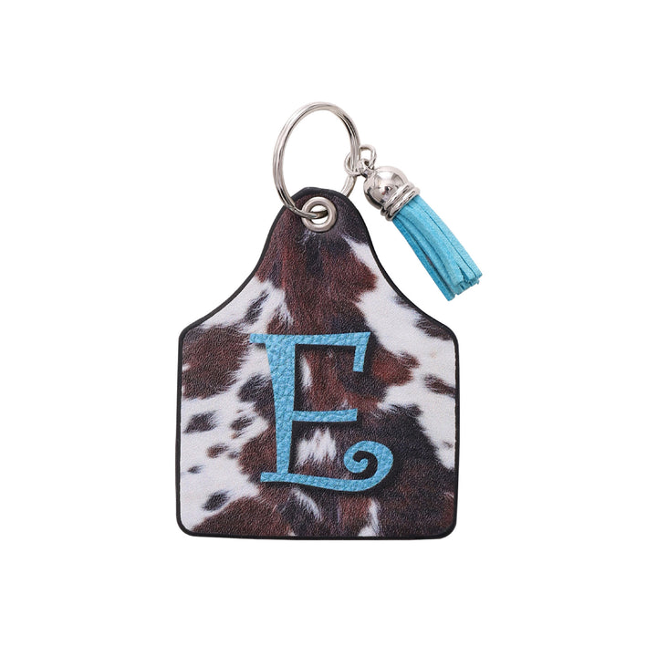 Vintage Western Farm Cow Pattern&Letter Printed Leather Keychain - E - image 7