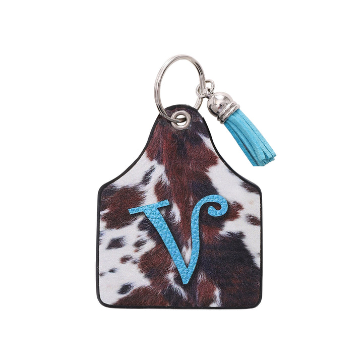 Vintage Western Farm Cow Pattern&Letter Printed Leather Keychain - V - image 19
