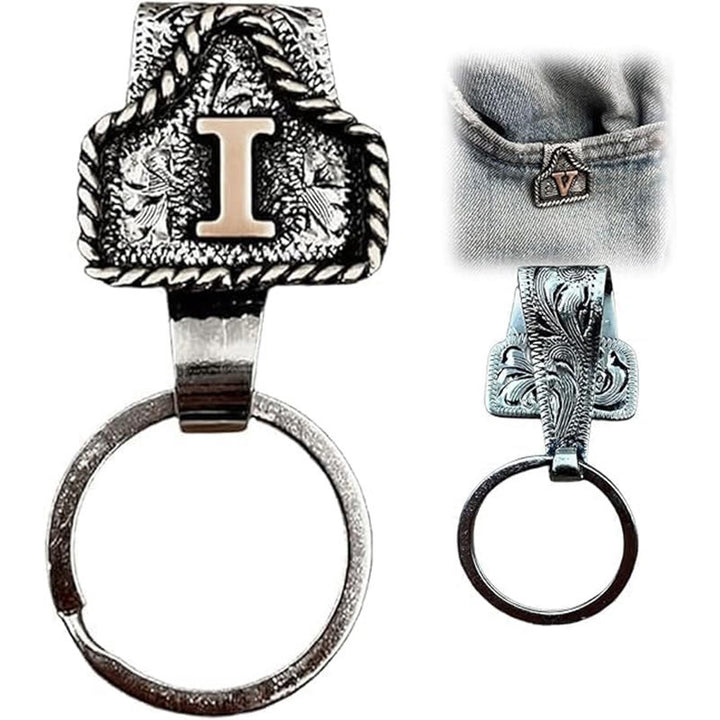 Western Cowboy Style Retro Letter Metal Keychain - image 12