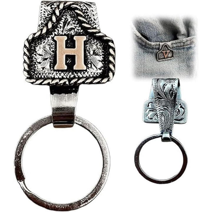 Western Cowboy Style Retro Letter Metal Keychain - image 11