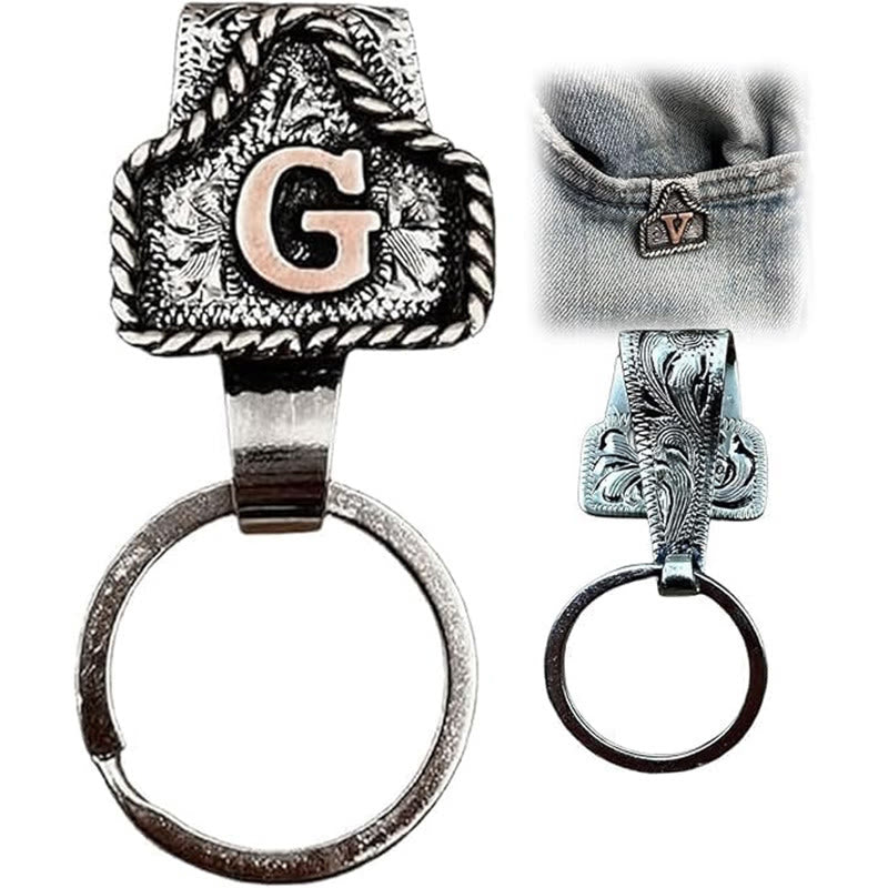 Western Cowboy Style Retro Letter Metal Keychain - image 10