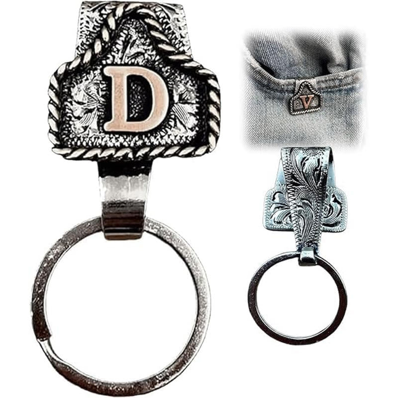 Western Cowboy Style Retro Letter Metal Keychain - image 7