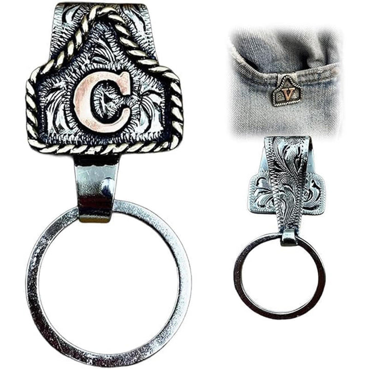 Western Cowboy Style Retro Letter Metal Keychain - image 6