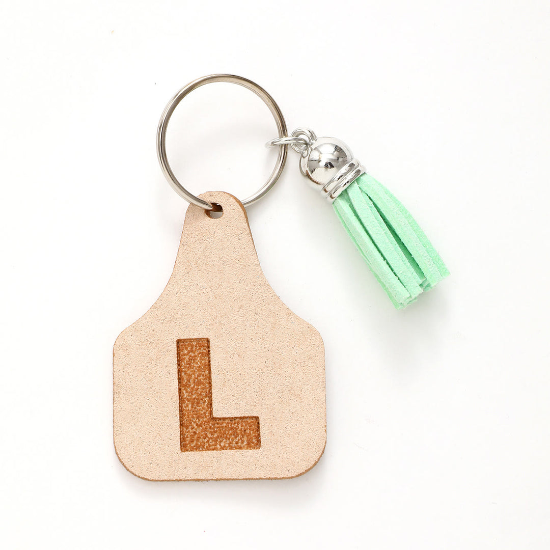 Farm Minimalist Style Letter Green Tassel Keychain - L - image 13