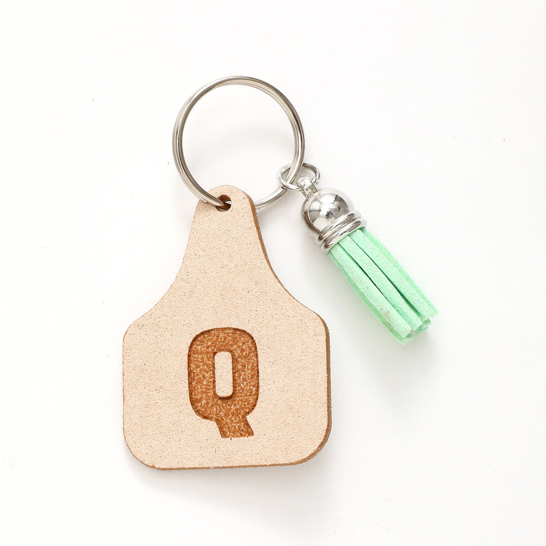Farm Minimalist Style Letter Green Tassel Keychain - Q - image 19