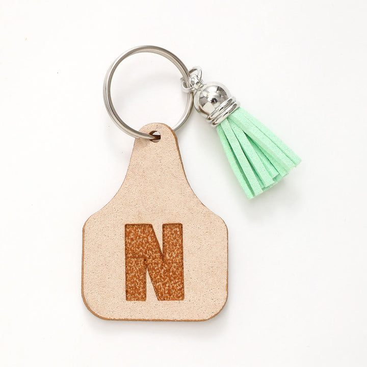 Farm Minimalist Style Letter Green Tassel Keychain - N - image 16