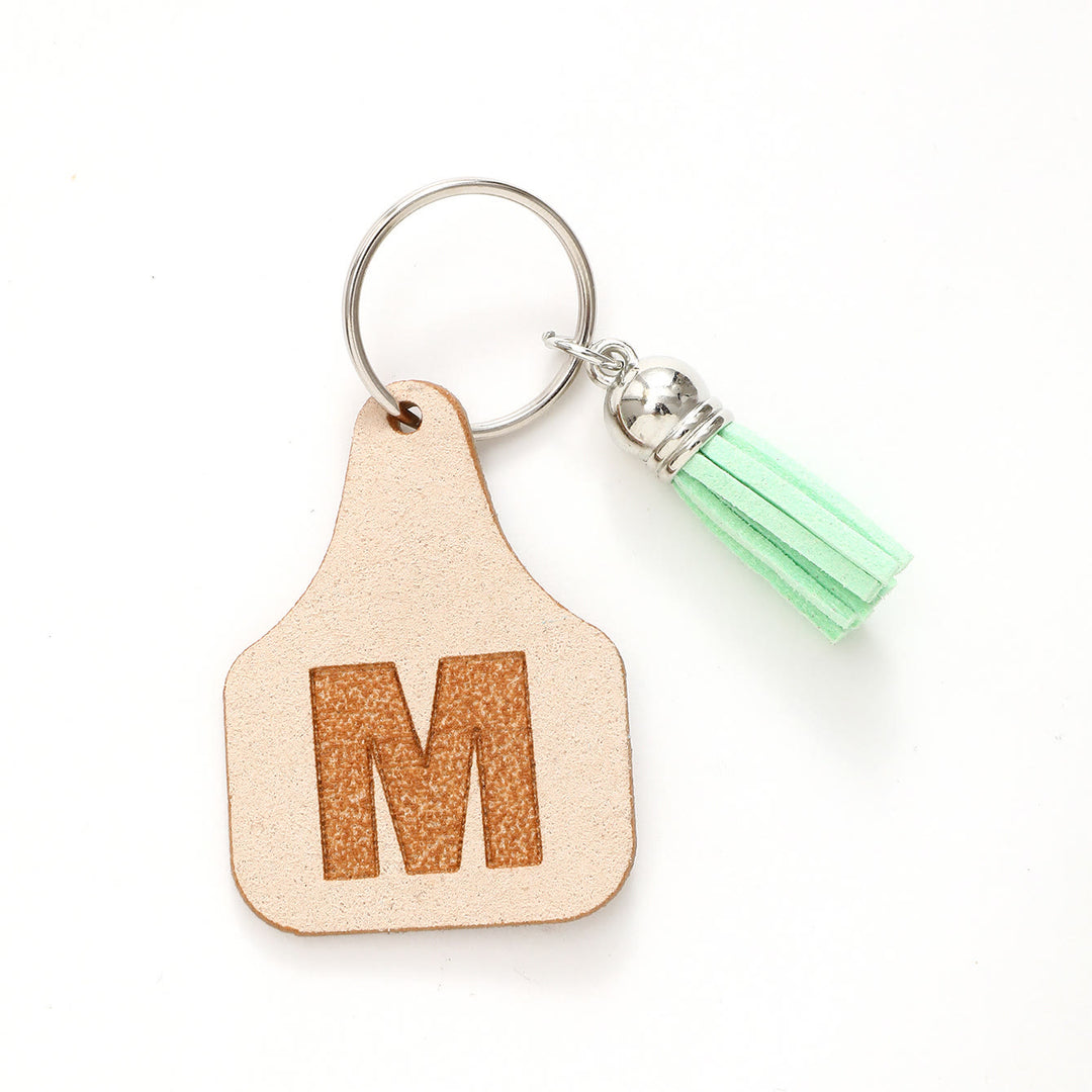 Farm Minimalist Style Letter Green Tassel Keychain - M - image 15