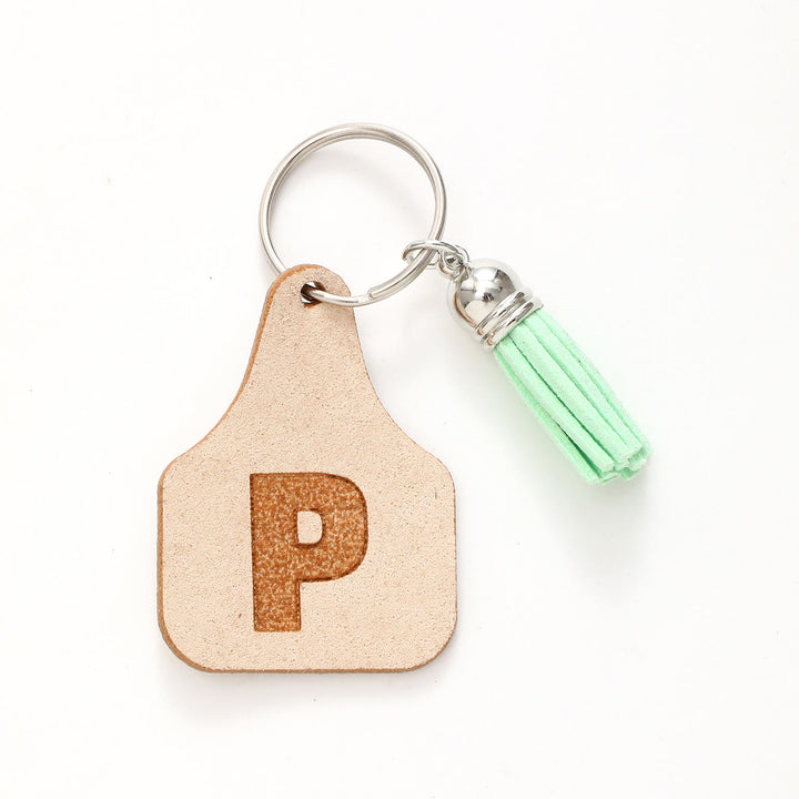 Farm Minimalist Style Letter Green Tassel Keychain - P - image 17