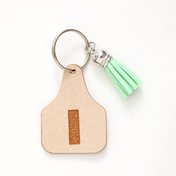 Farm Minimalist Style Letter Green Tassel Keychain - I - image 11