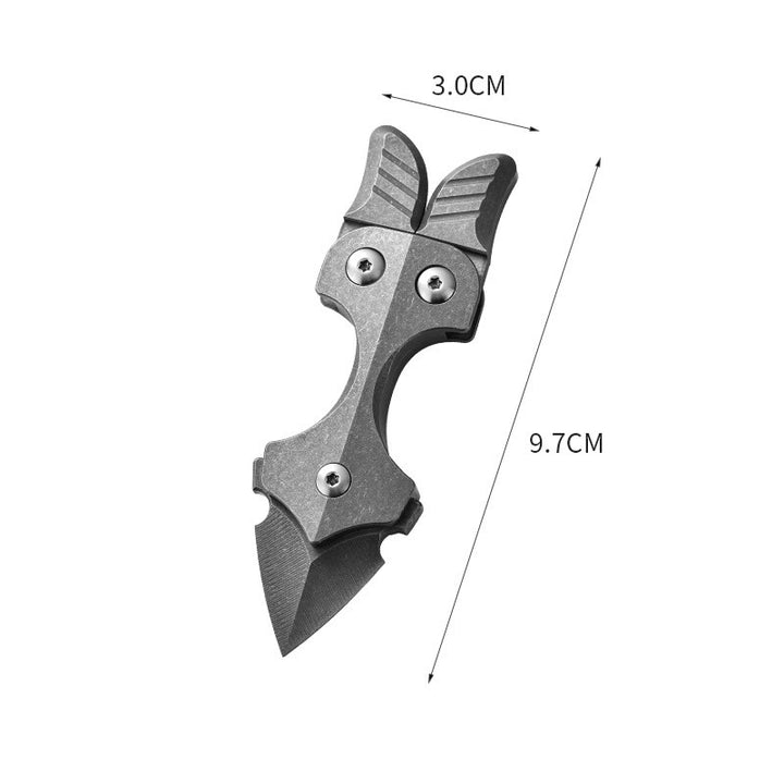 Titanium Alloy Multifunctional Portable Self-defense EDC-Tool Knife - Stone Wash - image 5
