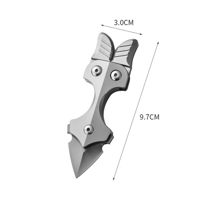 Titanium Alloy Multifunctional Portable Self-defense EDC-Tool Knife - Sandblasting - image 6
