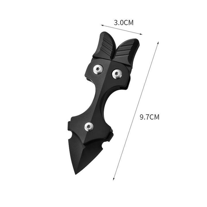 Titanium Alloy Multifunctional Portable Self-defense EDC-Tool Knife - Black - image 2