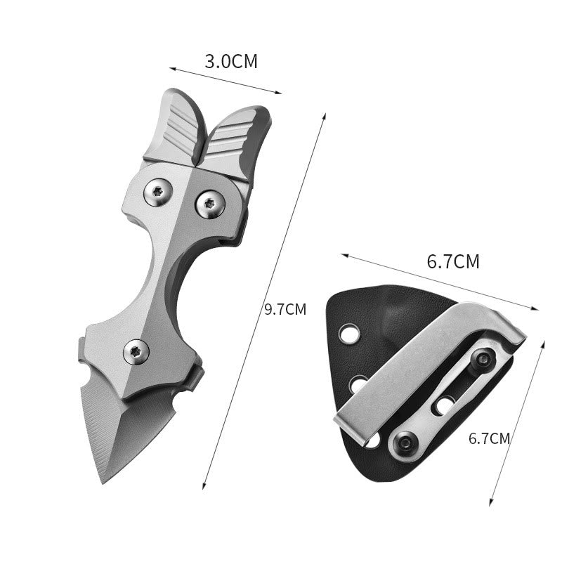 Titanium Alloy Multifunctional Portable Self-defense EDC-Tool Knife - Sandblasting（with scabbard） - image 9