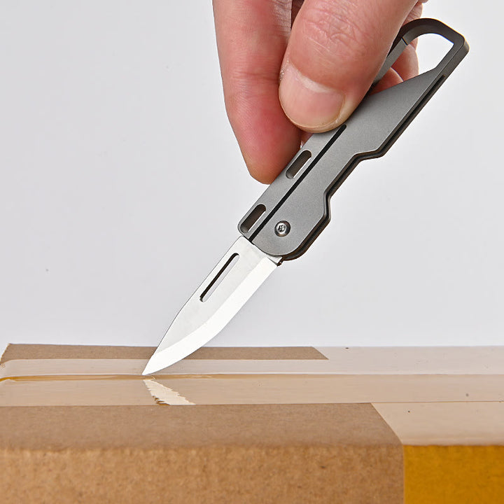 Multi Functional Titanium Alloy EDC-Tool Keychain Folding Knife - image 5