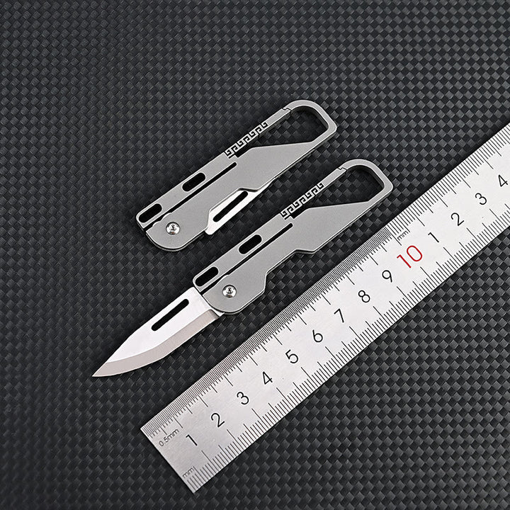Multi Functional Titanium Alloy EDC-Tool Keychain Folding Knife - image 7
