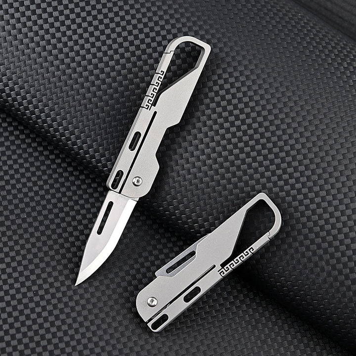 Multi Functional Titanium Alloy EDC-Tool Keychain Folding Knife - image 1