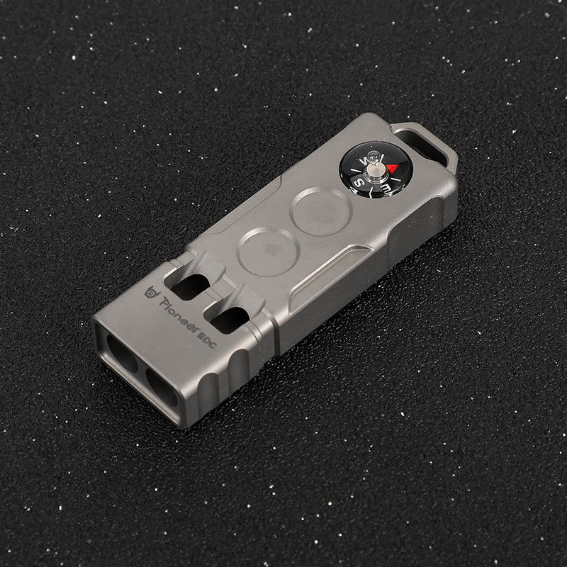 2-in-1 EDC-Tool Dual Tube High Decibel Survival Compass&Whistle - Sandblasting - image 10