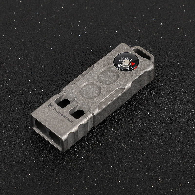2-in-1 EDC-Tool Dual Tube High Decibel Survival Compass&Whistle - Stone wash - image 8