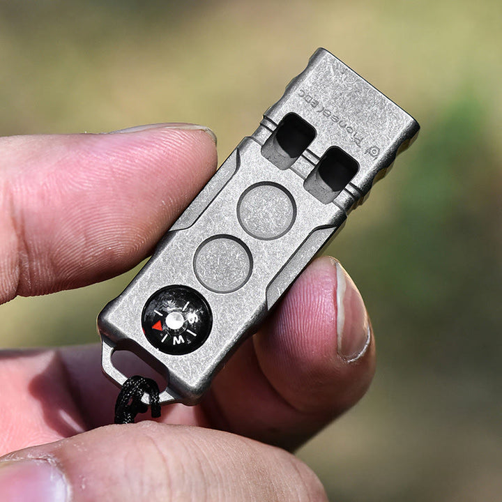 2-in-1 EDC-Tool Dual Tube High Decibel Survival Compass&Whistle - image 5