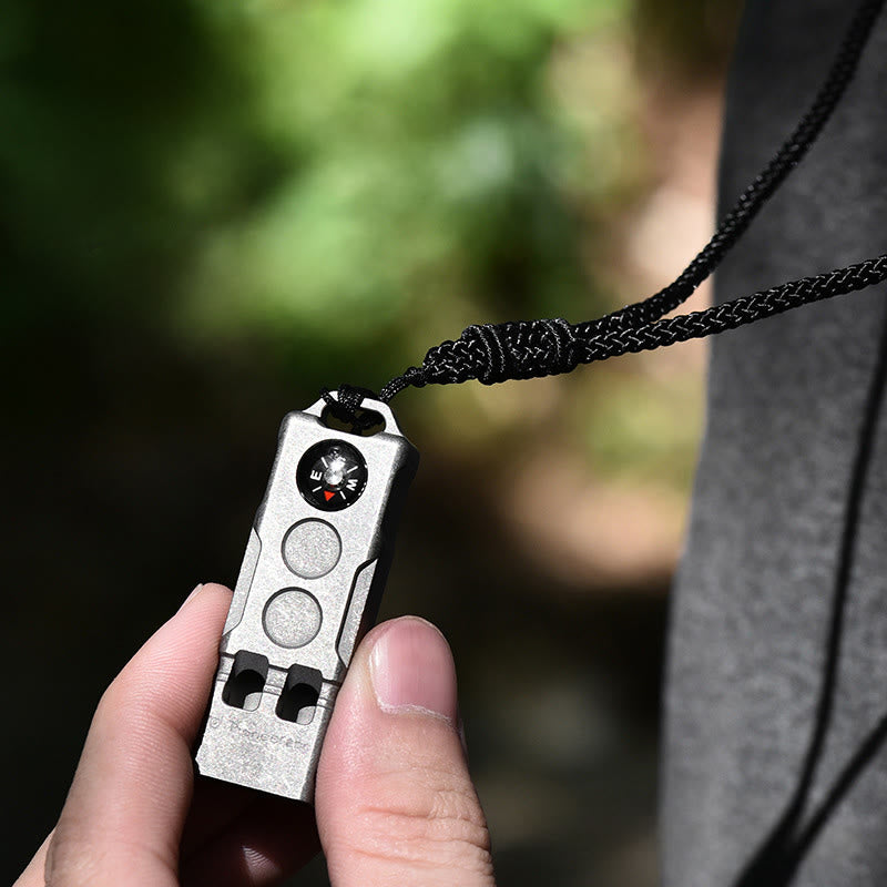 2-in-1 EDC-Tool Dual Tube High Decibel Survival Compass&Whistle - image 2