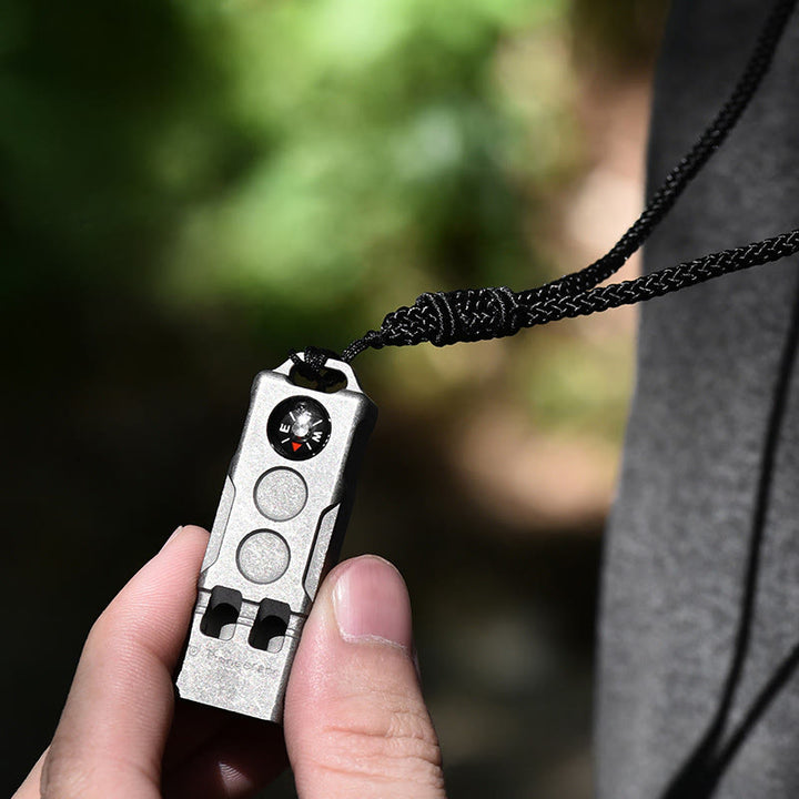 2-in-1 EDC-Tool Dual Tube High Decibel Survival Compass&Whistle - image 2