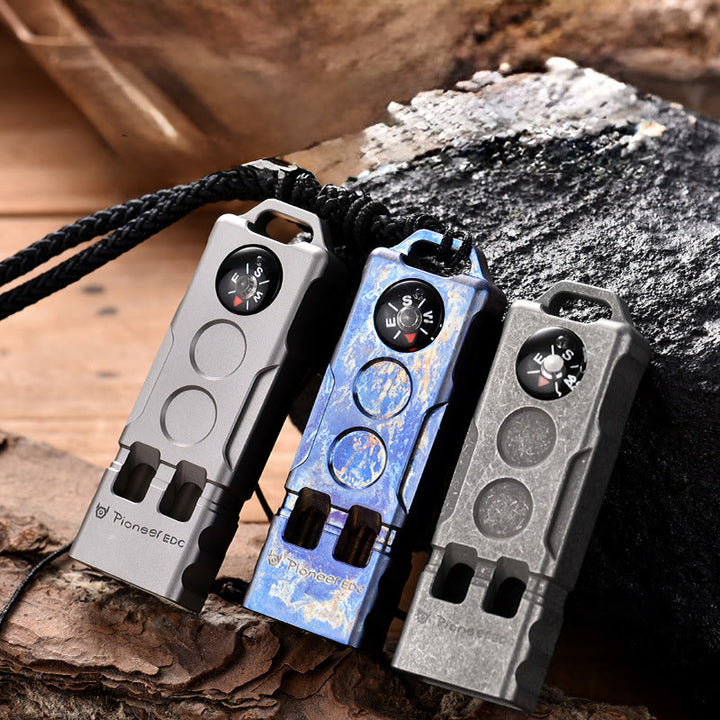 2-in-1 EDC-Tool Dual Tube High Decibel Survival Compass&Whistle - image 1