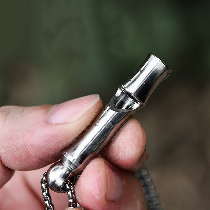 Outdoor Titanium Alloy EDC-Tool Single Tube High Decibel Whistle - image 5