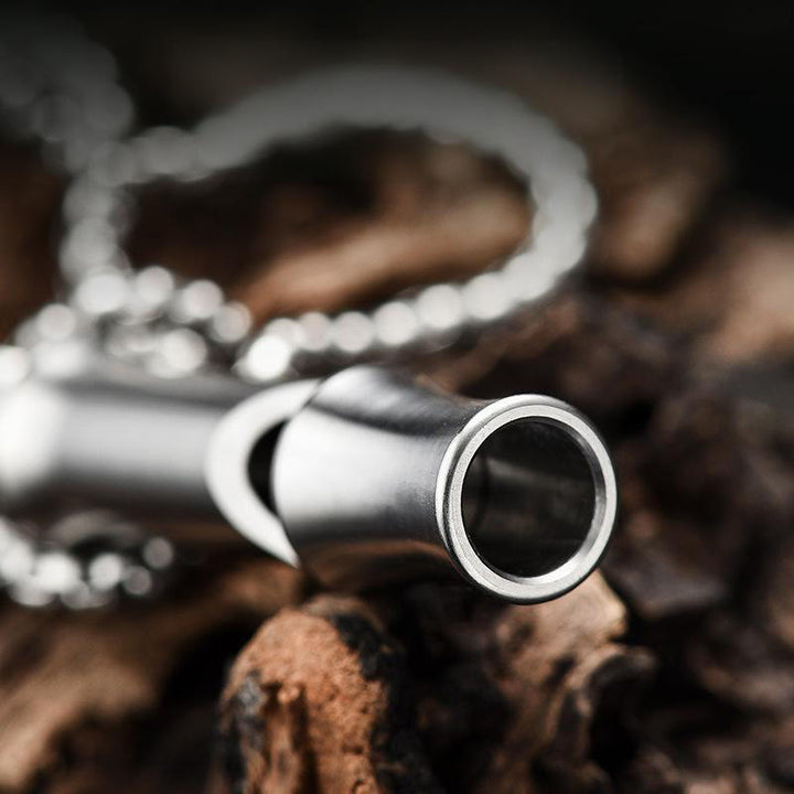 Outdoor Titanium Alloy EDC-Tool Single Tube High Decibel Whistle - image 1