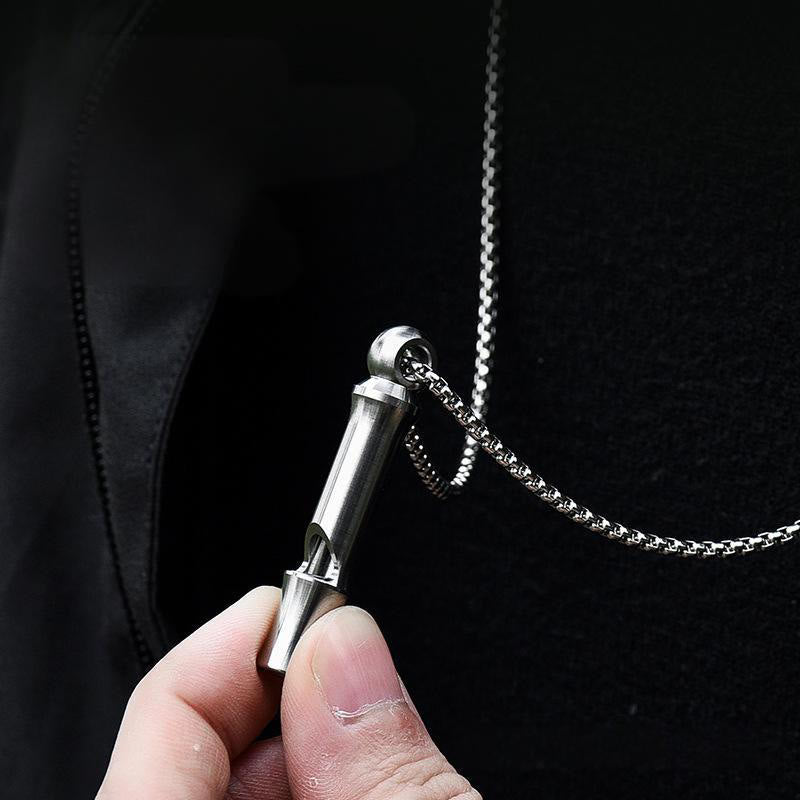Outdoor Titanium Alloy EDC-Tool Single Tube High Decibel Whistle - image 3