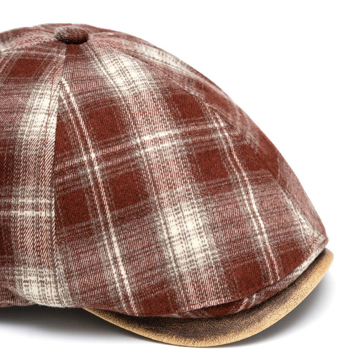 Autumn & Winter Artistic Retro Versatile Checkered Beret - image 1