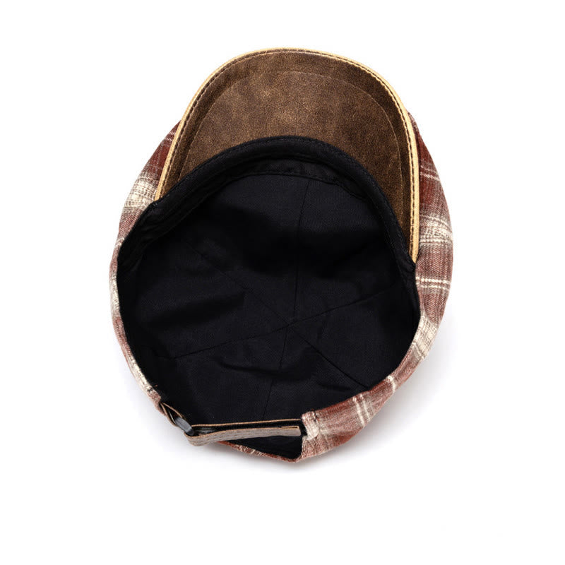 Autumn & Winter Artistic Retro Versatile Checkered Beret - image 6