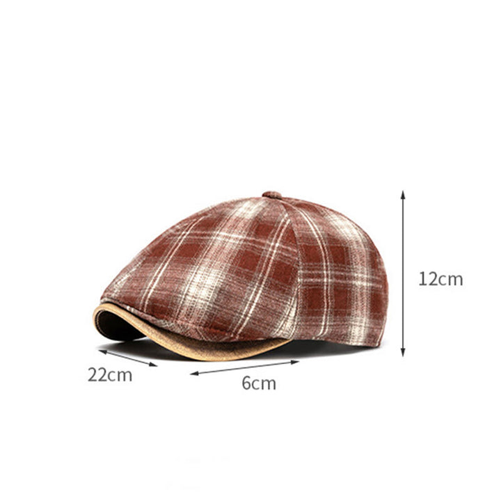 Autumn & Winter Artistic Retro Versatile Checkered Beret - image 10