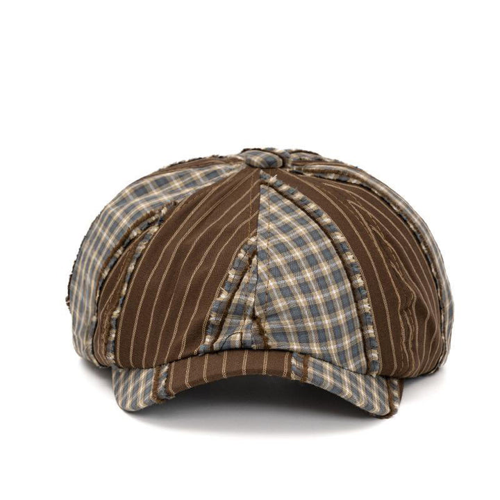 Retro Fashion Color Blocked Beret Suitable For Spring And Summer - image 1