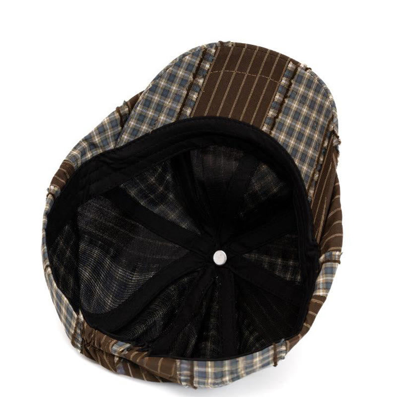Retro Fashion Color Blocked Beret Suitable For Spring And Summer - image 5