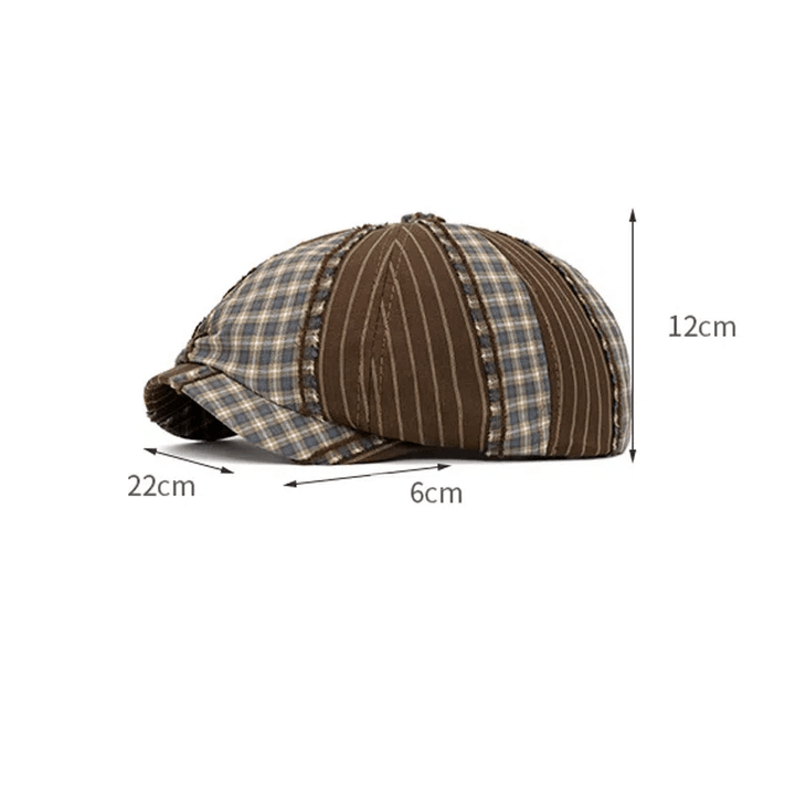 Retro Fashion Color Blocked Beret Suitable For Spring And Summer - image 7