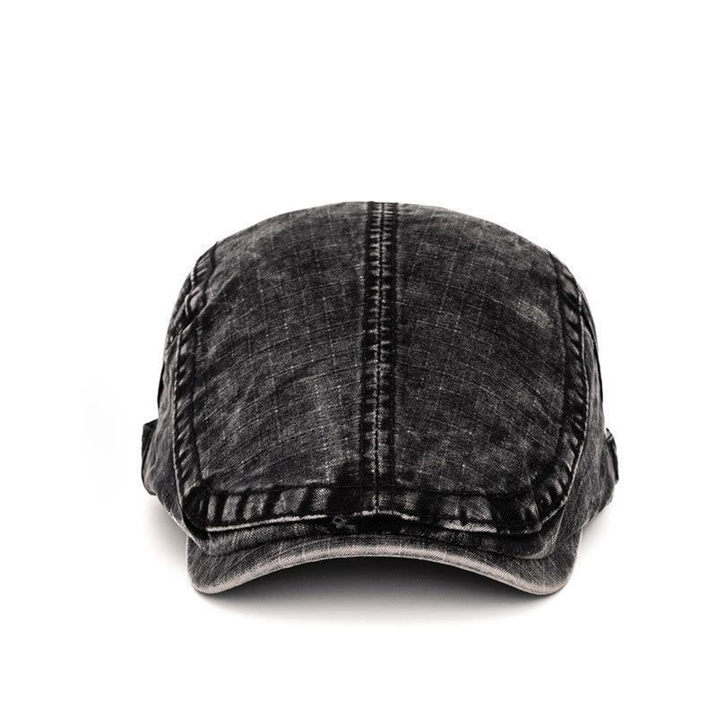 Spring & Summer Washed British Style Pure Cotton Beret - image 3