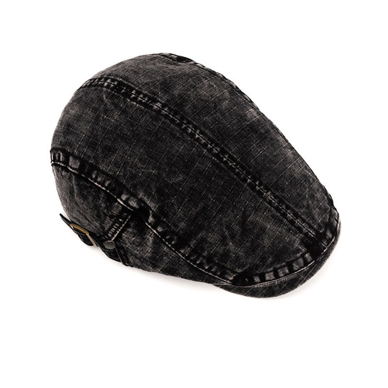 Spring & Summer Washed British Style Pure Cotton Beret - image 5