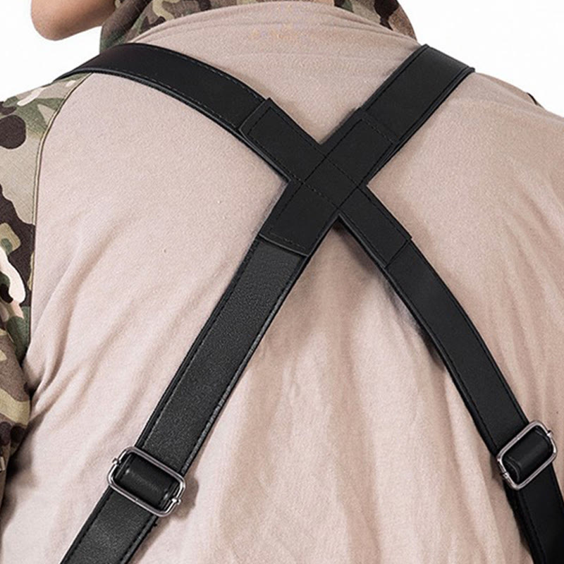 Outdoor Multi-Pocket High-Capacity Leather Underarm Shoulder Bag - image 4