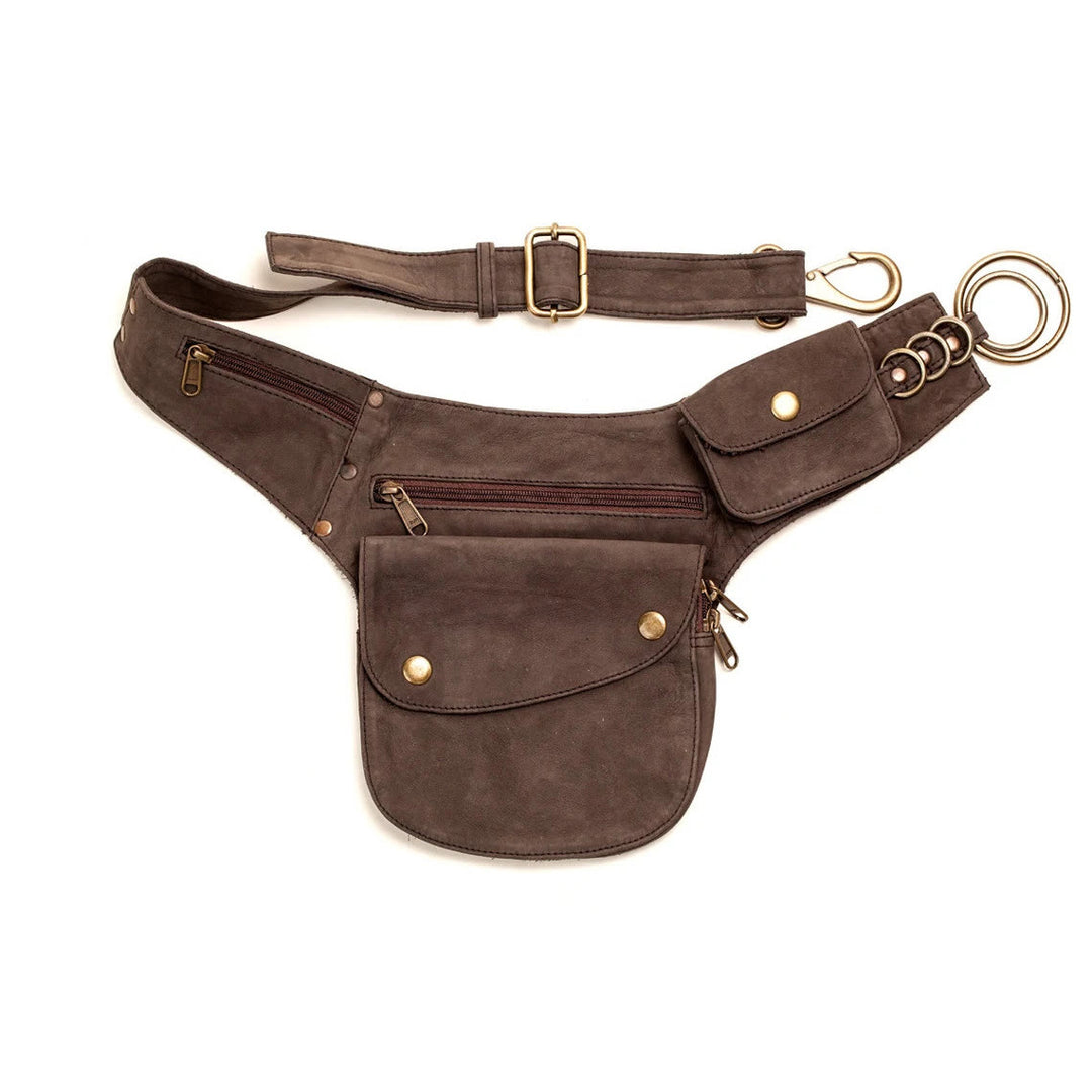 Retro Leisure Travel Hiking Women's Phone Bag Wallet Belt Bag - Coffee - image 9