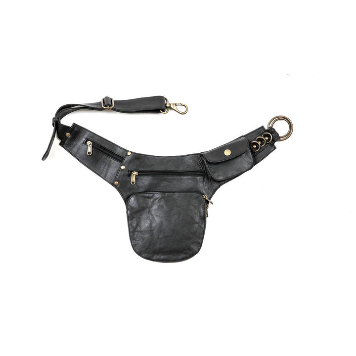 Retro Leisure Travel Hiking Women's Phone Bag Wallet Belt Bag - Black - image 2