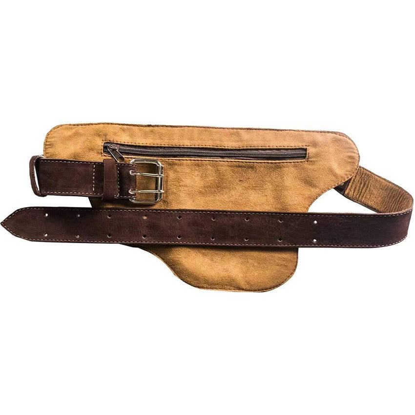 Unisex Retro Phone-Storage Button Leather Belt Bag - image 4