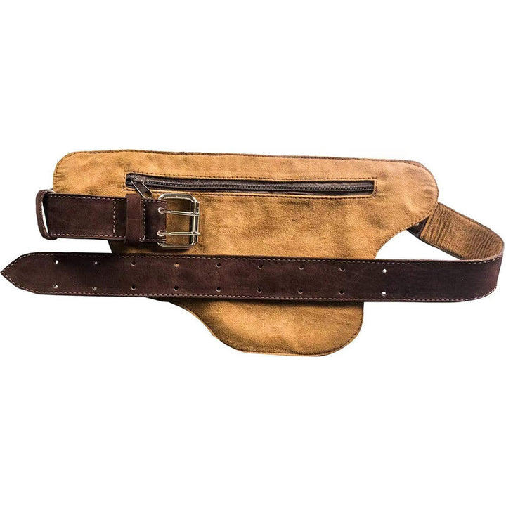 Unisex Retro Phone-Storage Button Leather Belt Bag - image 4