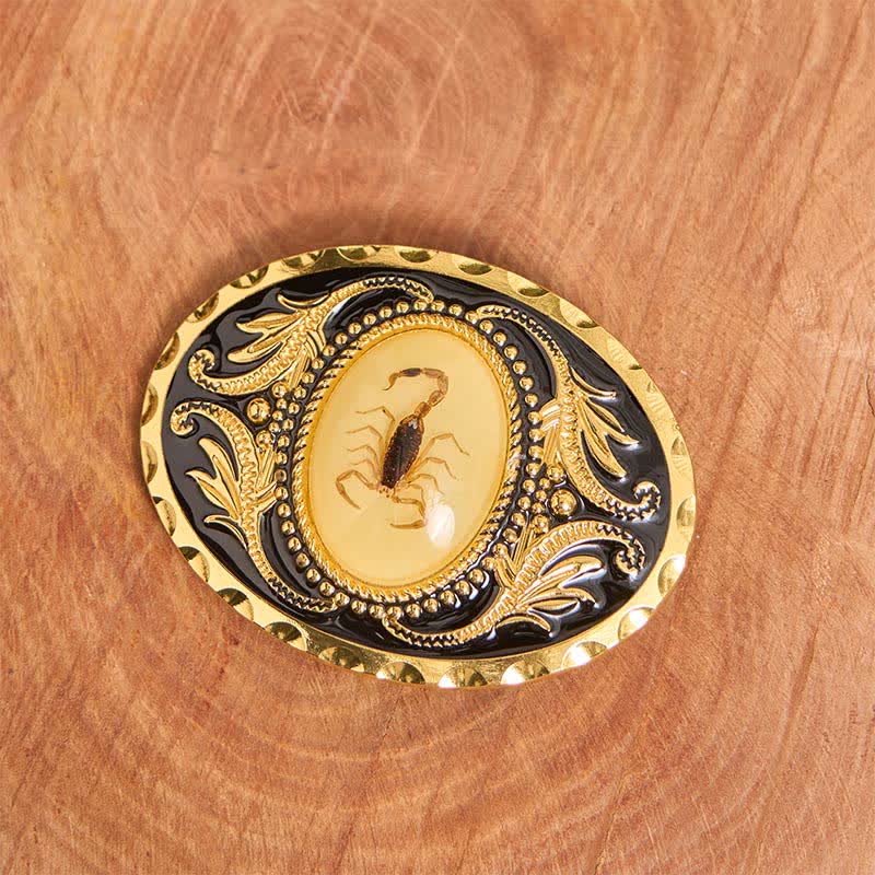 Gold DIY Decorative Scorpion Buckle Leather Belt - image 1