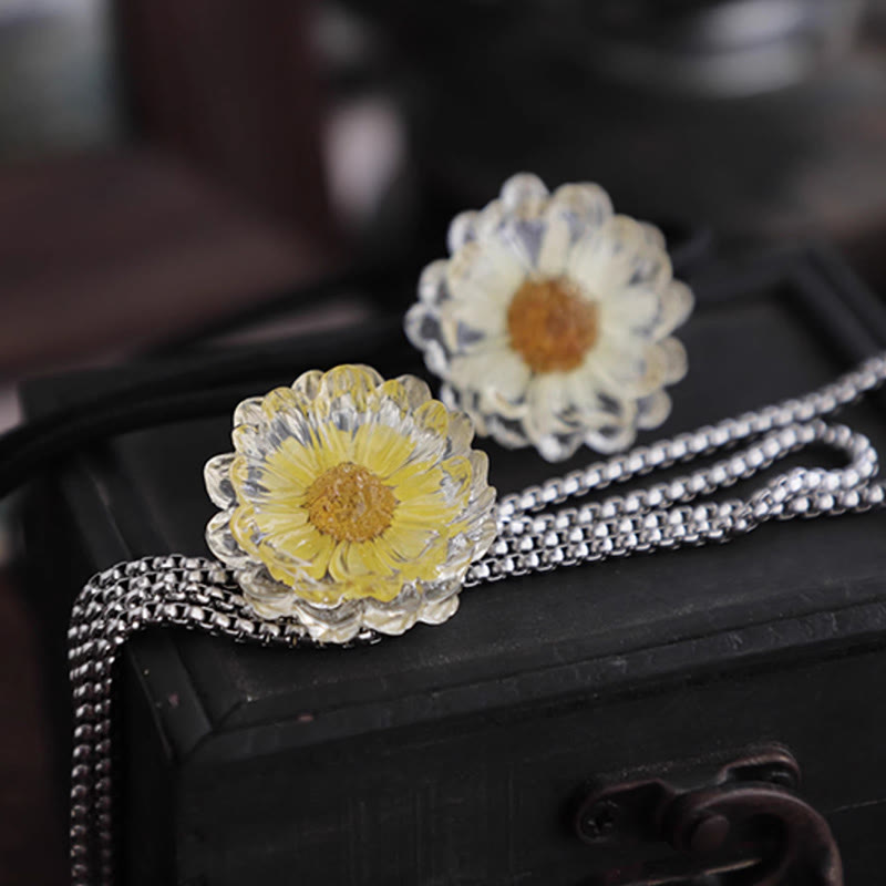 Handmade Dried Flower Daisy Women's Bolo Tie - image 2