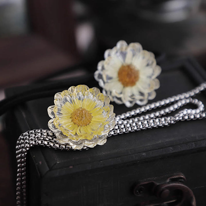 Handmade Dried Flower Daisy Women's Bolo Tie - image 2